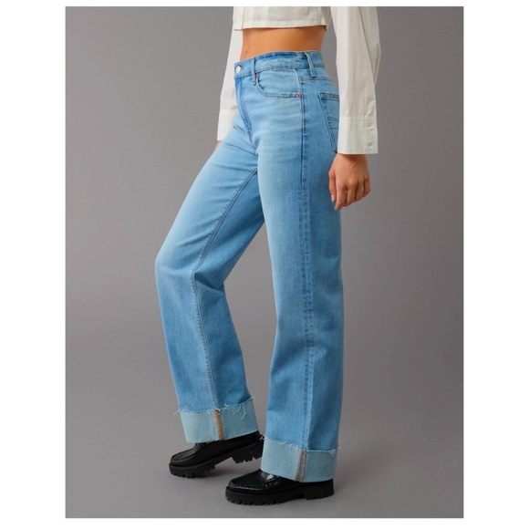 AMERICAN EAGLE Stovepipe Cuffed Jeans - Picture 4 of 10